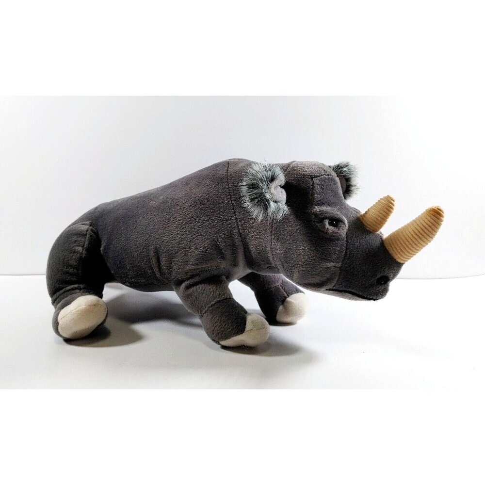 Best Made Toys Vintage Rhinoceros Plush Rhino Stuffed Animal Gray Realistic
